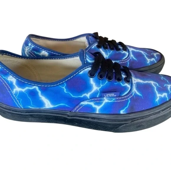 Vans Electric Blue Lightning Thunder Sneakers - Picture 3 of 4